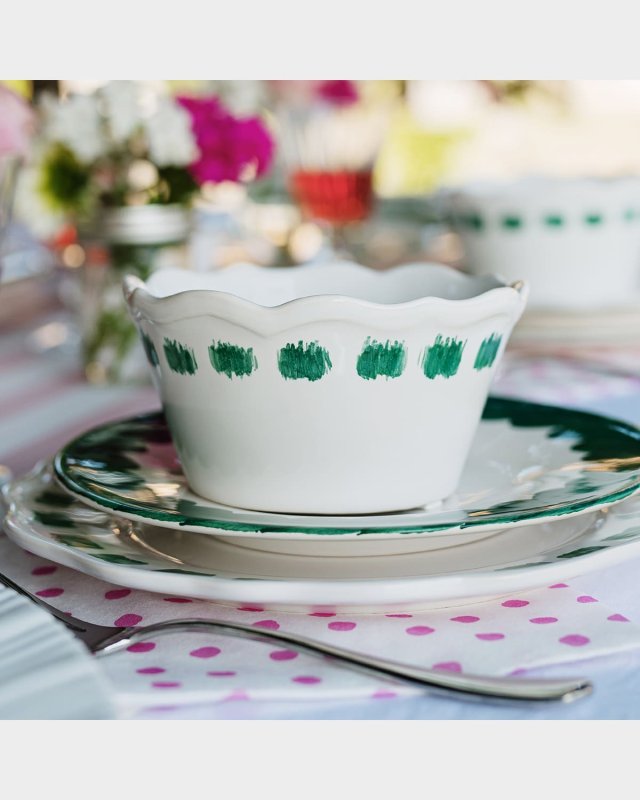 Lisbon Green Stitch Cereal Bowl